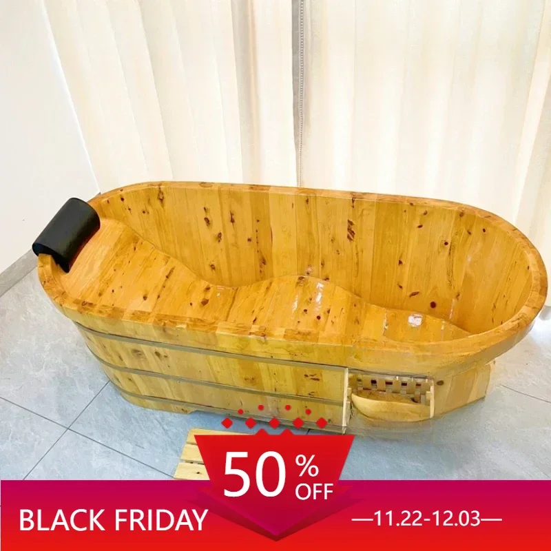 Ice Bath Tub Mobile Bathtub Bathroom Tubs Wood Adult Bathe Baby Portable Wooden Adults Spa Pedicure Foot Badewanne Hot Children