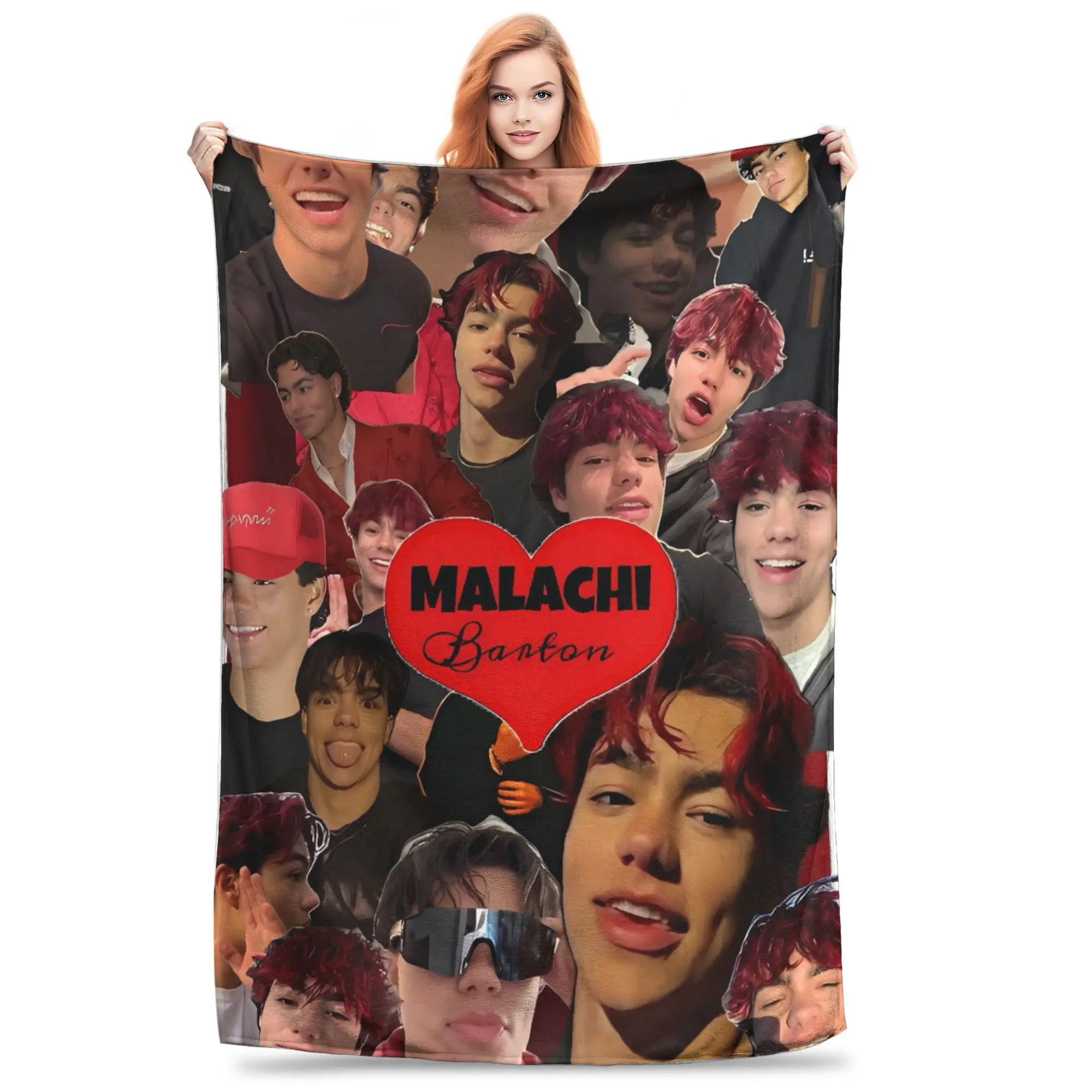 Malachi Barton American Actor Blanket  Super Warm Novelty Plush Throw Blanket For Boy Girl Living Room Flannel Bedspread Bed