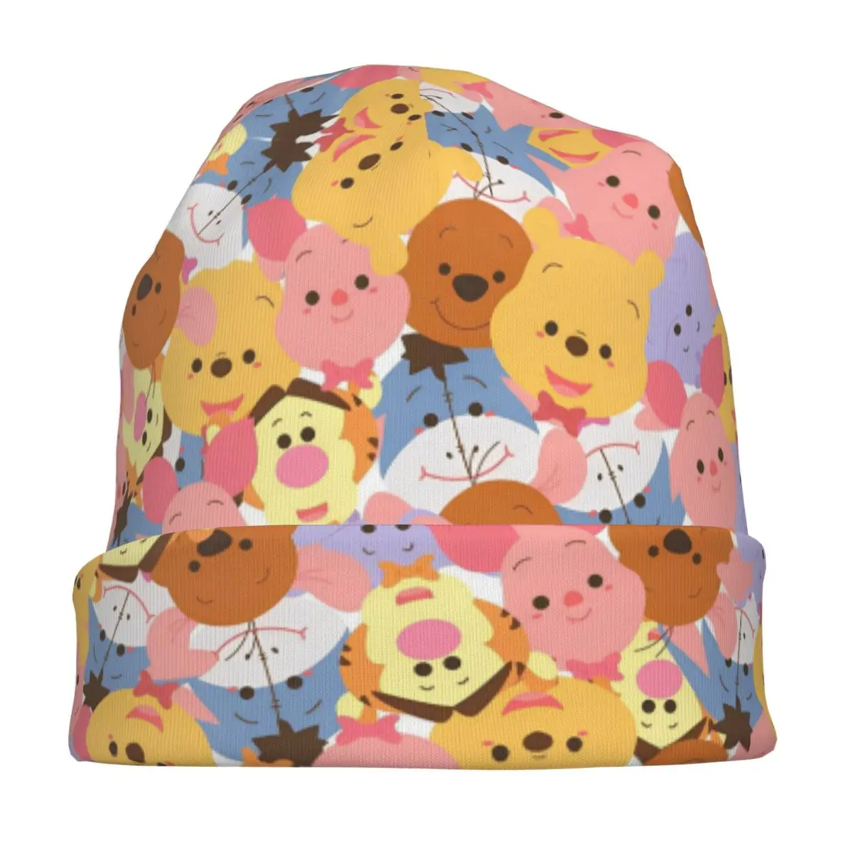 หมวกบีนนี่ลายการ์ตูนน่ารัก หมวกวินนี่เดอะพูห์ แฟชั่นสำหรับผู้ชายและผู้หญิง หมวกสำหรับกิจกรรมกลางแจ้ง หมวกอเนกประสงค์ให้ความอบอุ่น