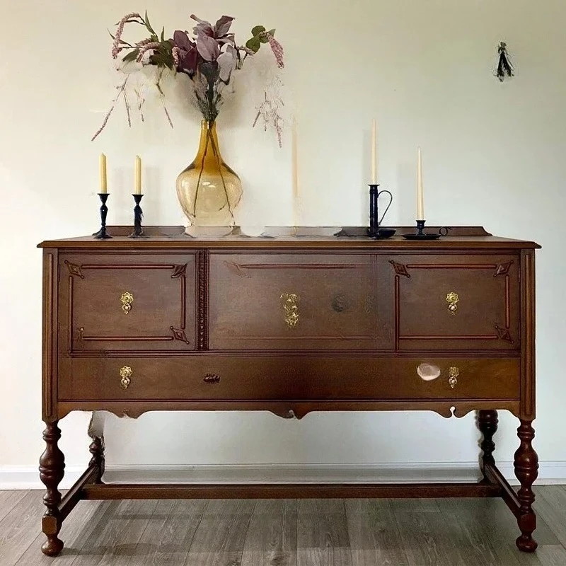 

xzxClassical carved entrance cabinet medieval solid wood locker multi-functional cabinet