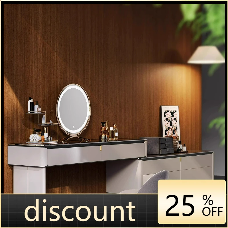 

LTT Italian bedside dresser chest cabinet integrated bedroom light luxury simple retractable makeup table