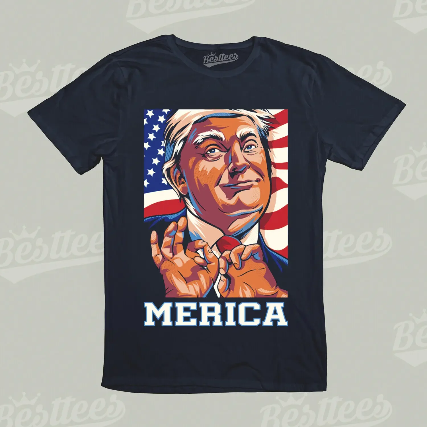 

MEN/WOMEN America Donald Trump Funny Political Cartoon Election T-Shirt