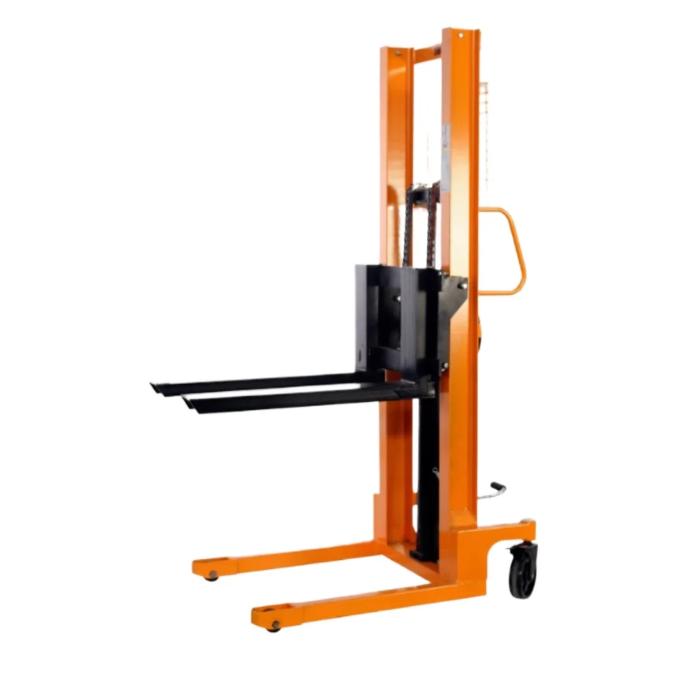 

Manual hydraulic forklift stacker semi electric push lift truck