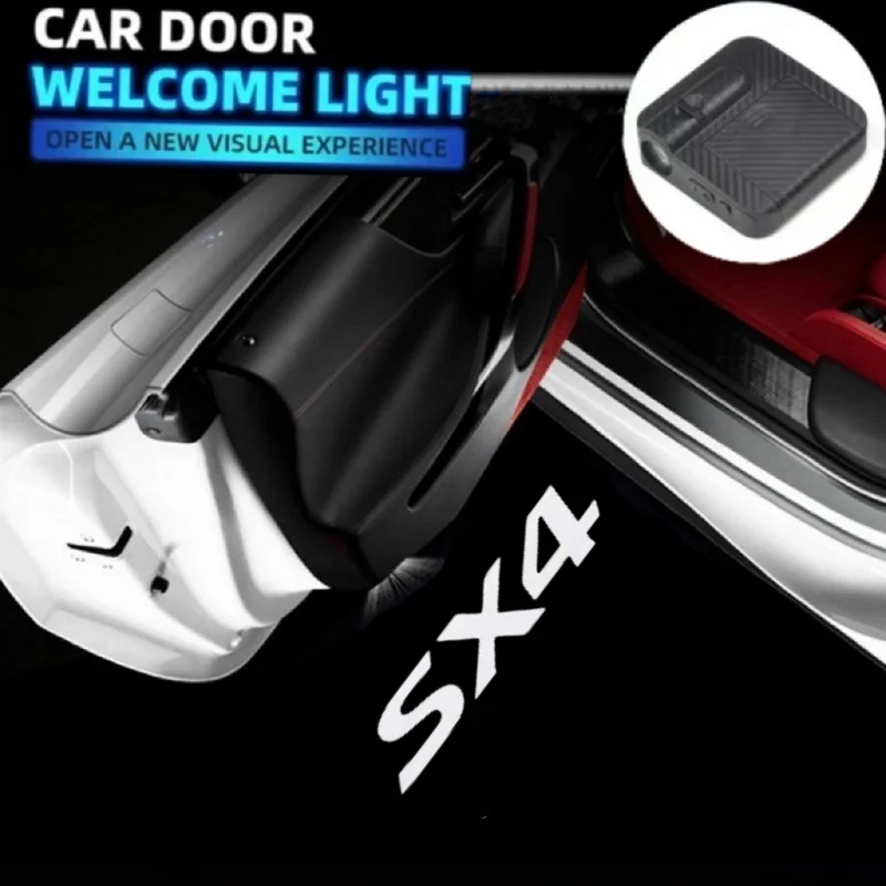 

2pcs Wireless Car Door Led Logo Laser Projector Welcome Light Ghost Shadow For Suzuki SX4 SWIFT S-cross Jimny Car Decoration