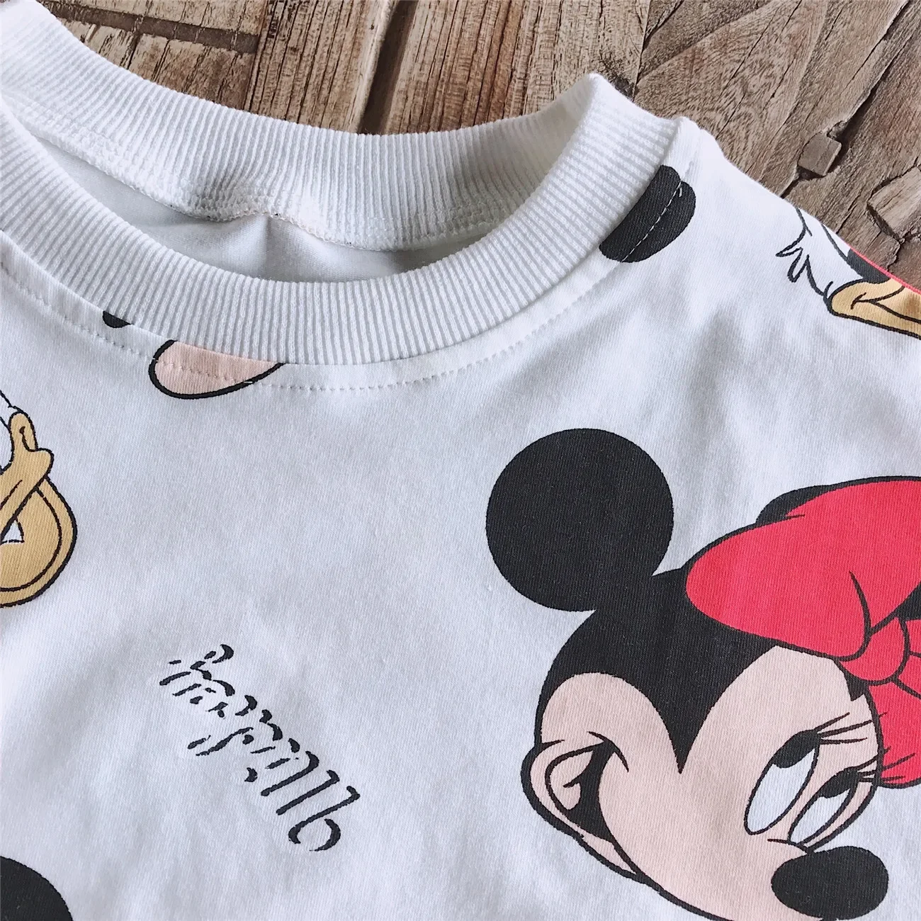 Summer Casual Family Matching Clothes Outfits Cartoon Mickey Print Mommy and Me Short Sleeve Tshirts Dress Woman Baby Girl Dress