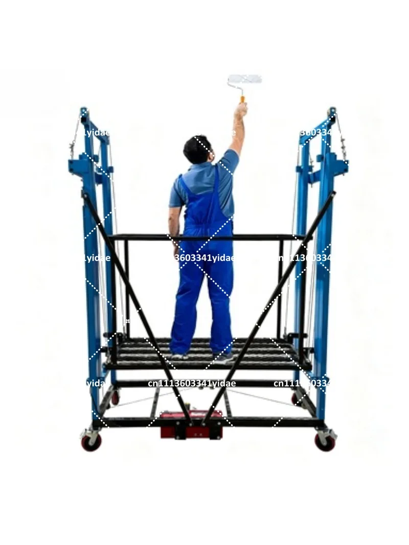 Electric Crane Scaffolding Hoist for Construction, 220V 1100W Lifting Equipment with Remote Control