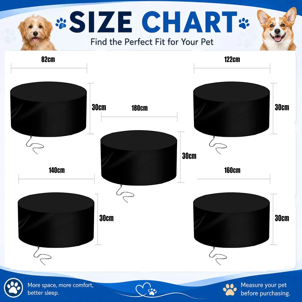 Dog Pool Cover Foldable Round Pools Pet Pool Cover Kiddie Pool Cover Portable Pool Accessories for Dog Kiddie Pool Bathing Tub view 5