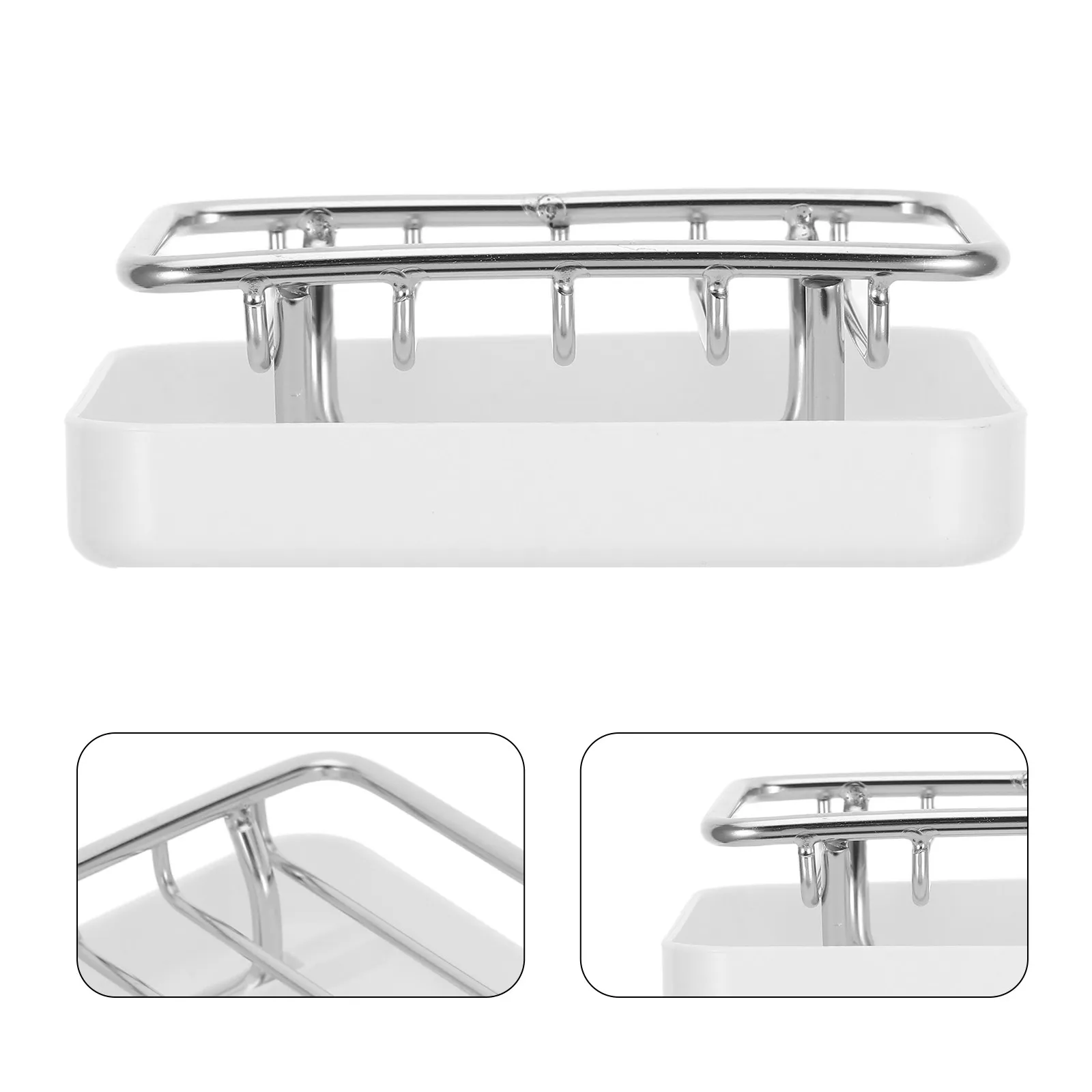 

Double Layer Ceramic Soap Dish Stainless Steel Draining Soap Tray Bathroom Kitchen Shower Holder Organizer Shop Dish for Shower