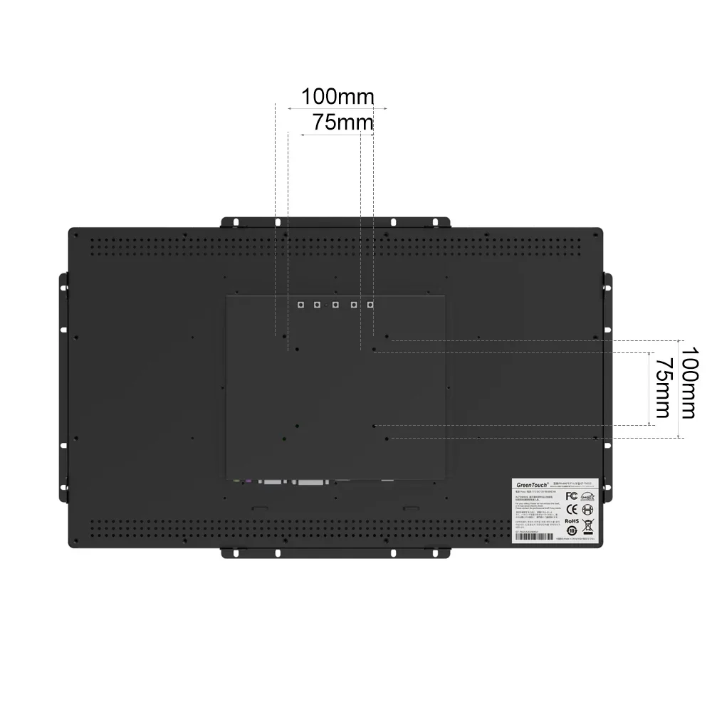18.5 Inch IK08/IP65 Open Frame Multitouch Screen Monitor Industrial Touch Displays