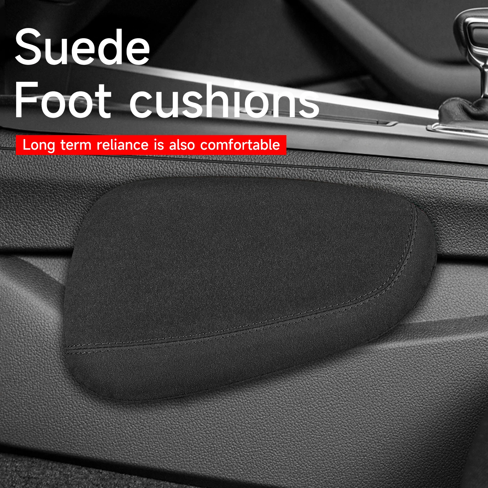 

Made of Alcantara Leather For Mercedes Benz W204 W205 W212 W176 W218 A C Class Car Knee Pad Thigh Support Cushion Accessories