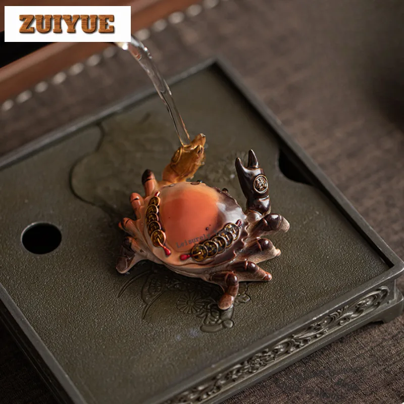 

Рисунок денег, смола, поворот цвета, краб, чай, домашнее животное, роскошный чайный дух, чайная фигурка, игровые игрушки, статуя чая, украшения, можно поднимать настольный компьютер