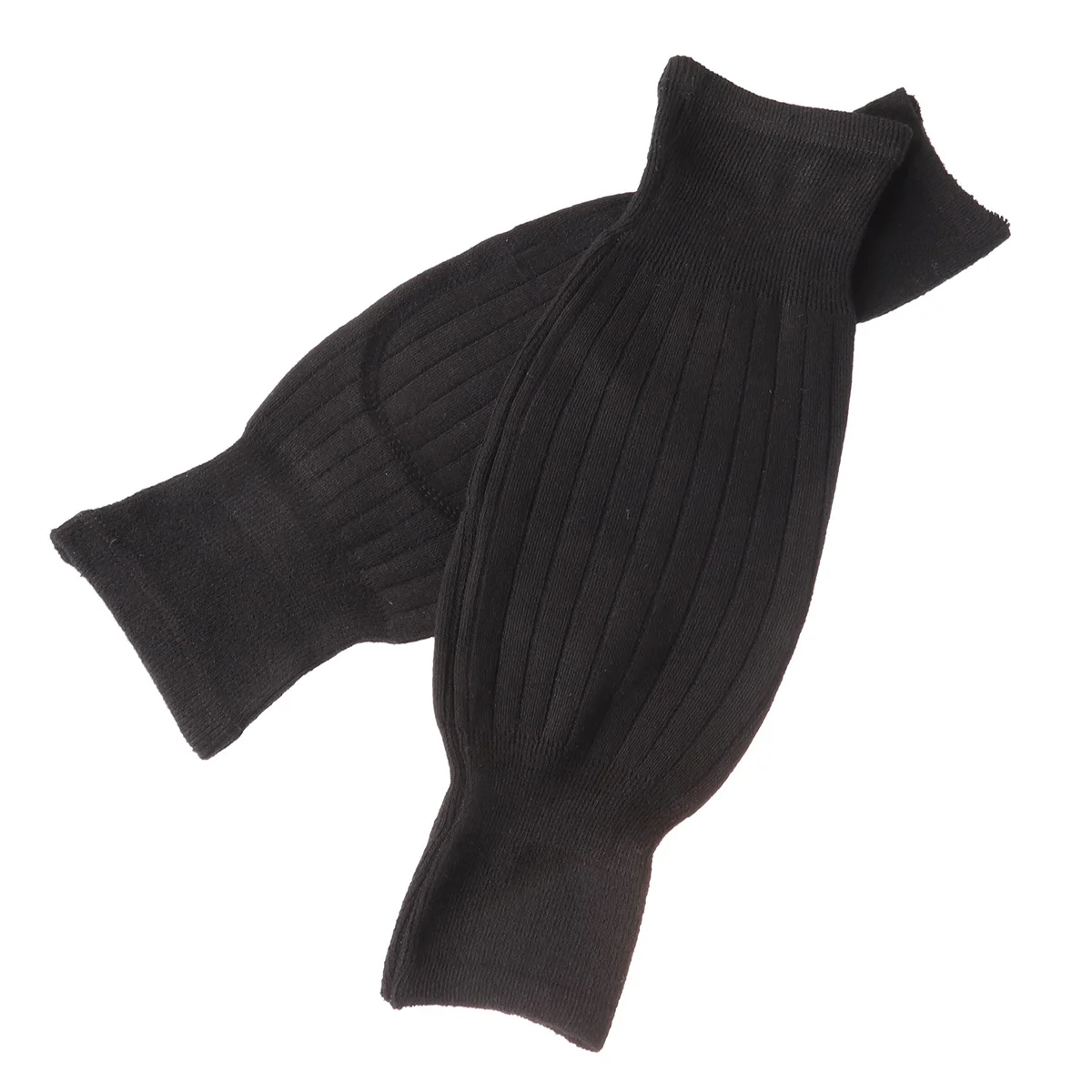 

1 пара черных толстых шерстяных наколенников, эластичные зимние наколенники-грелки, унисекс, для бега, велоспорта, защиты от холода