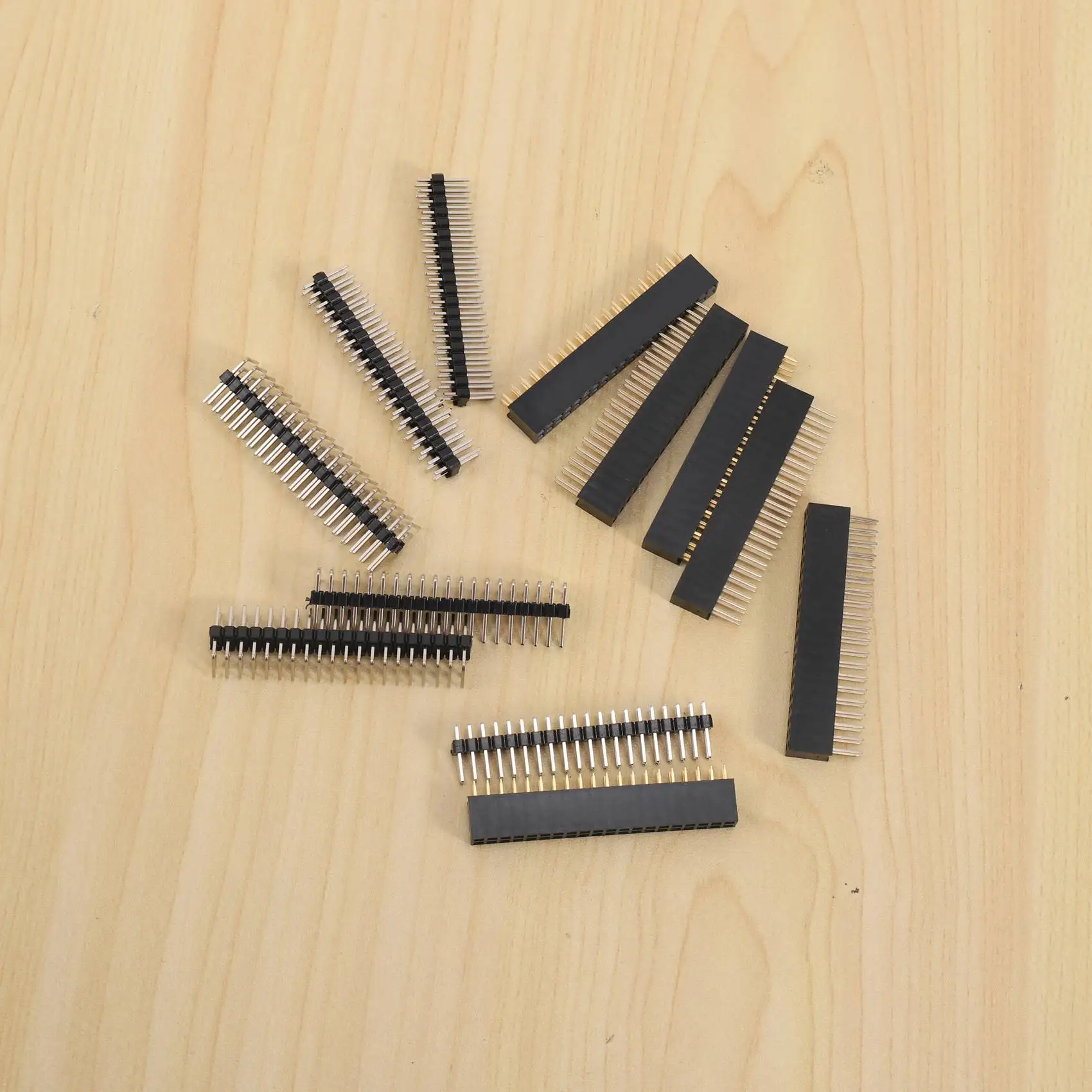 #92X component,12PCS 40 Pin GPIO Header Kit for Raspberry Pi Zero/4B/3B+/3B/3A+ (black)