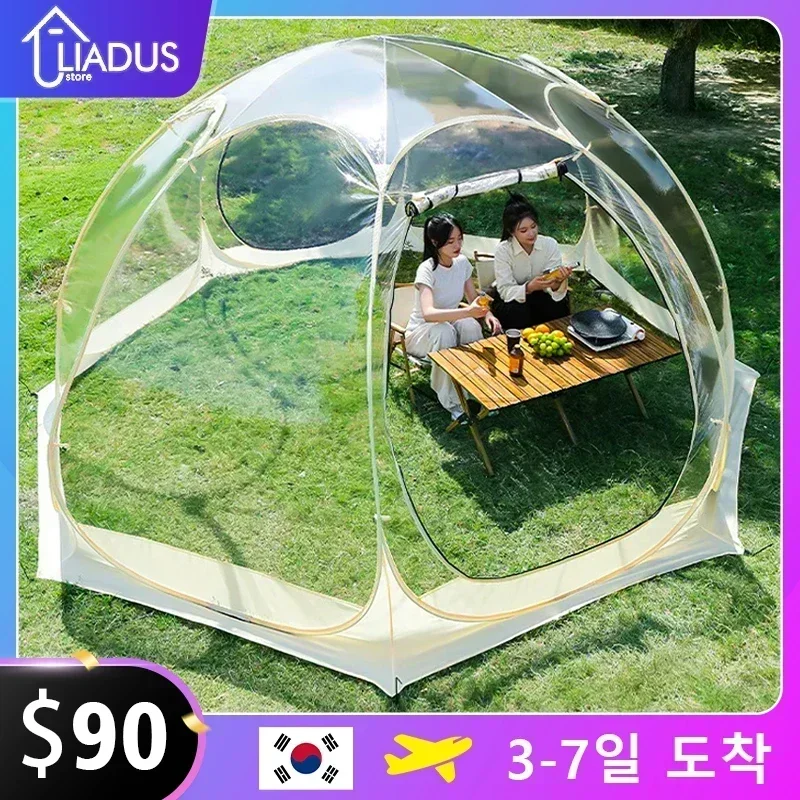 Transparent Dome Tent Camping Tent Outdoor Waterproof 4-8 Person Transparent Mushroom Tent For Wild Trips Hiking SurvivalOutdoor