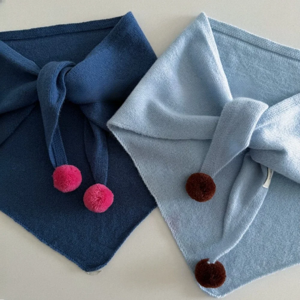 cachecol-de-la-tricotado-estilo-coreano-com-pompom-triangular-para-mulheres-cor-solida-e-listrado-xale-de-pescoco-casual-quente-pequena-capa-decorativa-para-o-pescoco