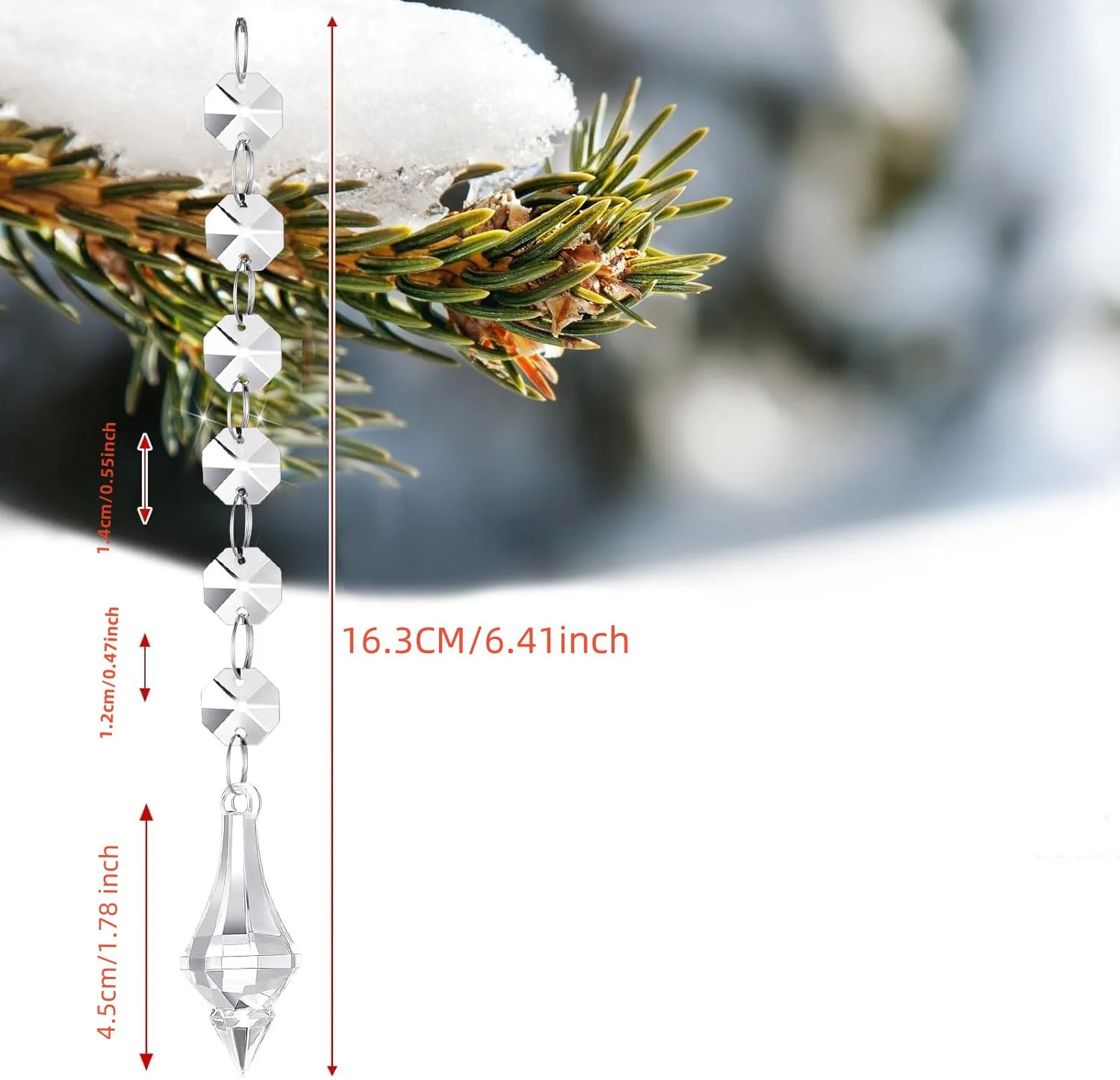 2026 Weihnachtsdekoration Perlenschnur Klare Farbige Runde Diamantförmige Perlenschnur für Erntedankfest Halloween Geburtstag – Detail 35