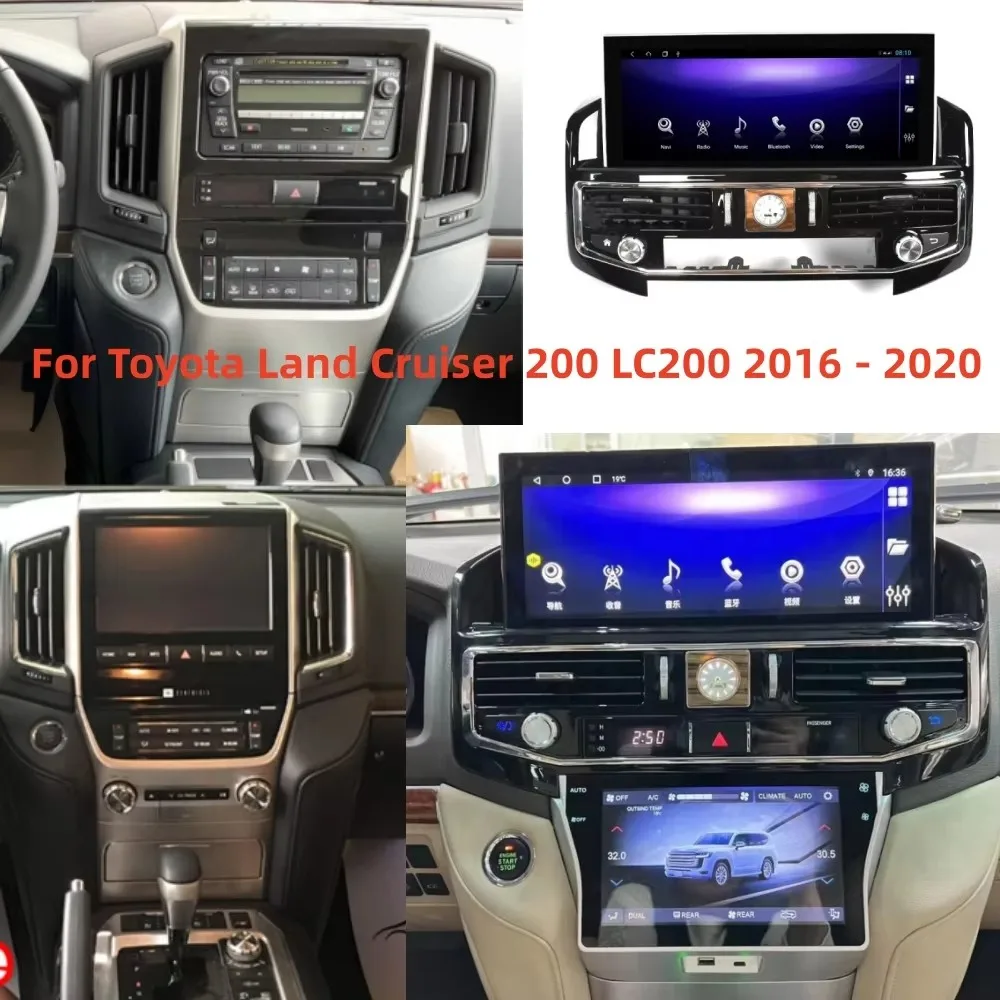 

LCD Android Multimedia Player For Toyota Land Cruiser 200 LC200 2016-2020 Car Radio GPS Navigation Head Unit HD Screen Stereo