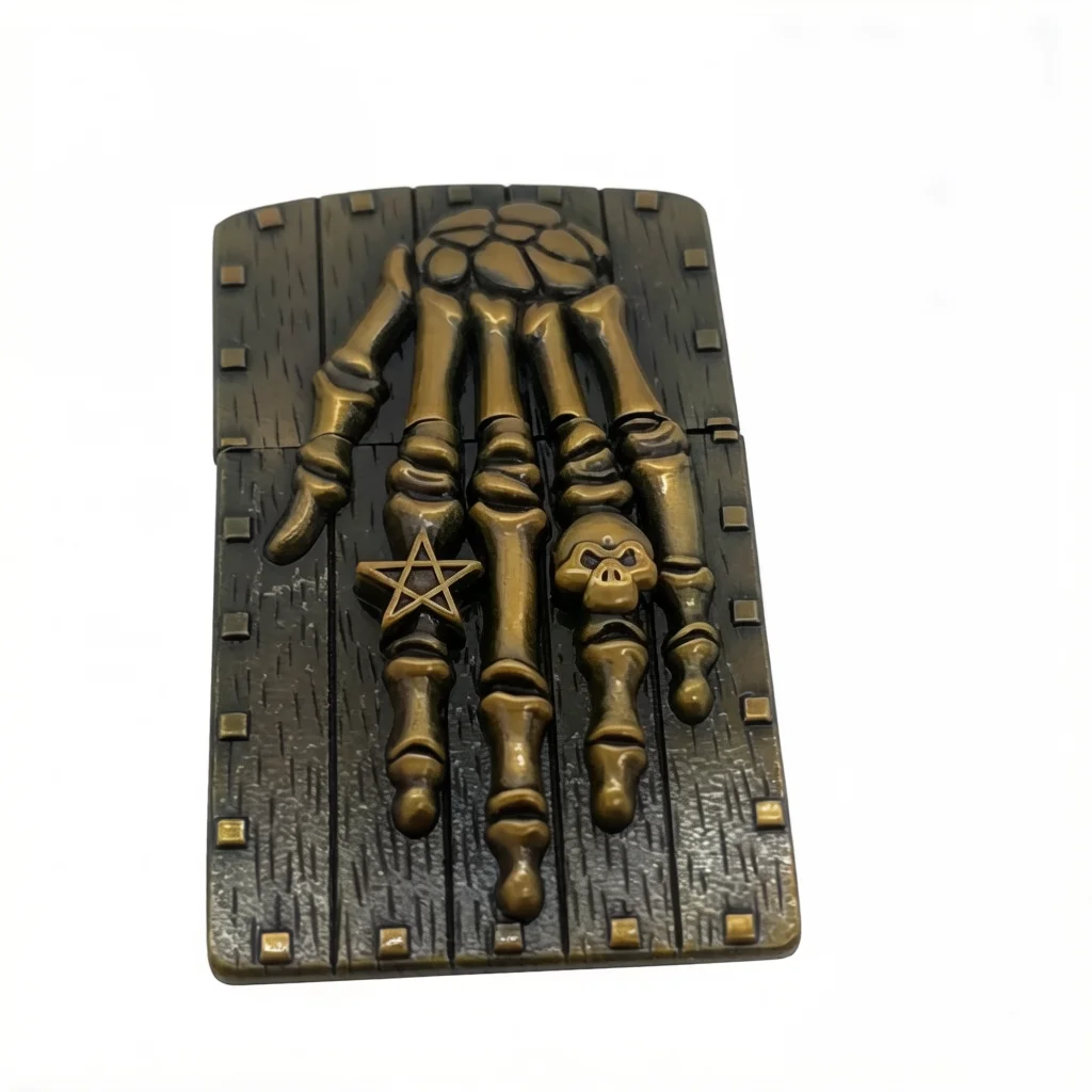 DIY Metal Badge Sticker Decoration Parts Accessories Relief Skull Palm For ZP Zorro Lighters