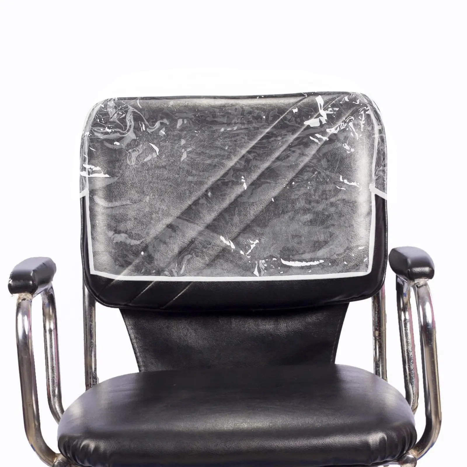 Housse de protection transparente pour dossier de chaise de salon, imperméable en PVC, pour chaise de coiffure, 51x40x12cm, utilisation en spa