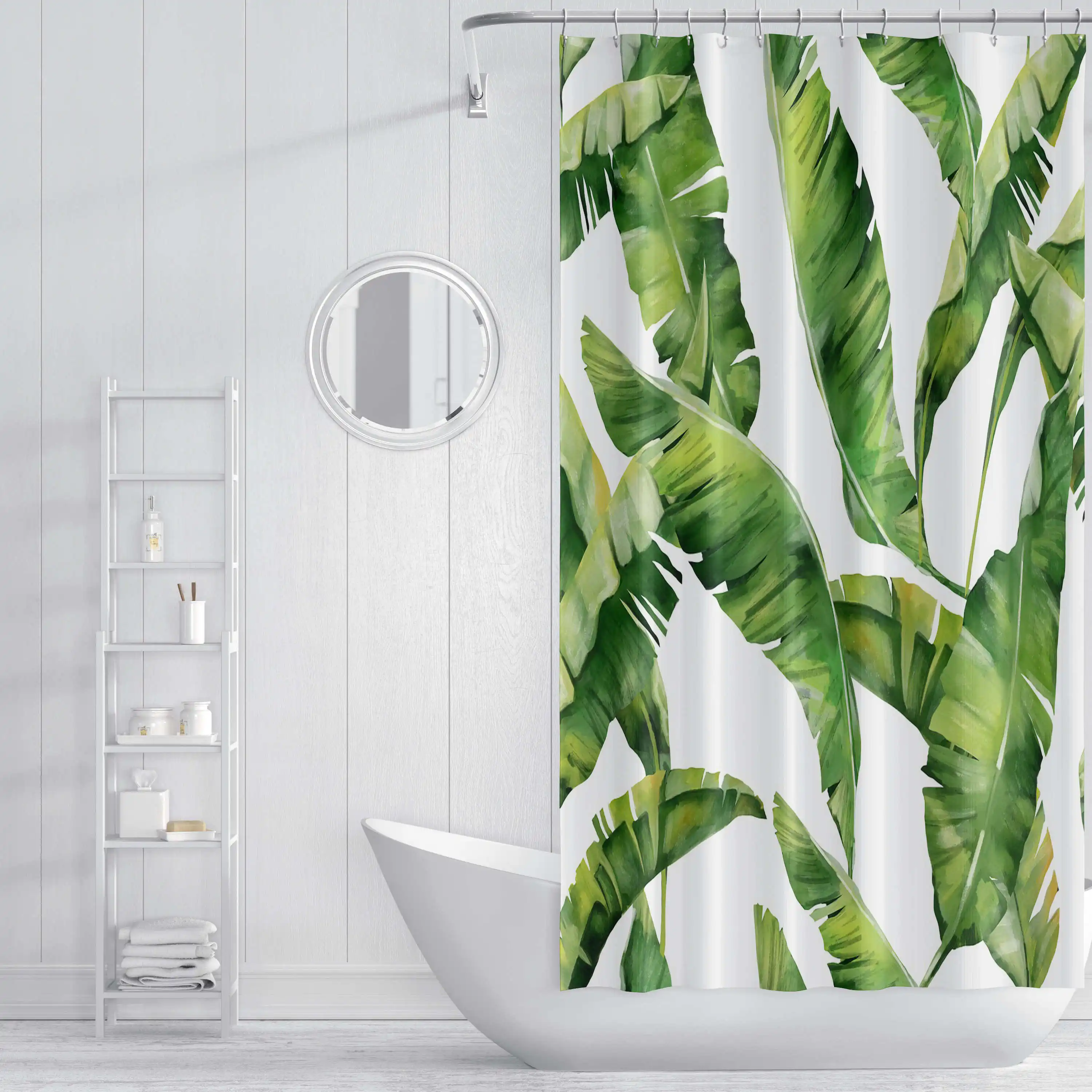 Add a Touch of Nature to Your Bathroom with this Tropical Rainforest Shower Curtain  Waterproof and Mildew Resistant