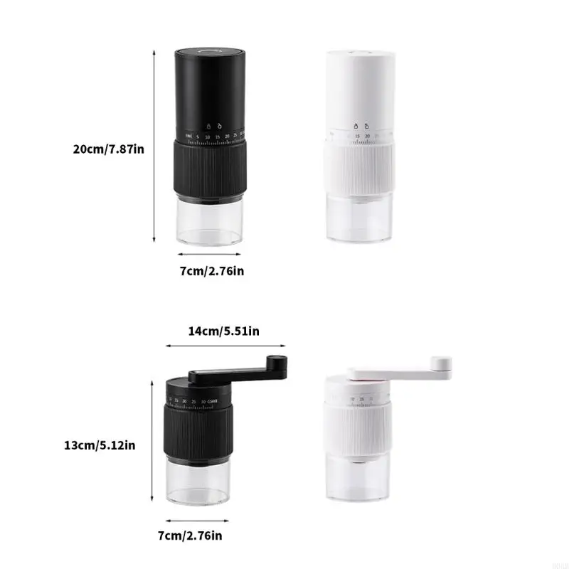 D0AB المحمول يدوي القهوة طاحونة 35 إعداد ABS نسيج للمنزل والخارج