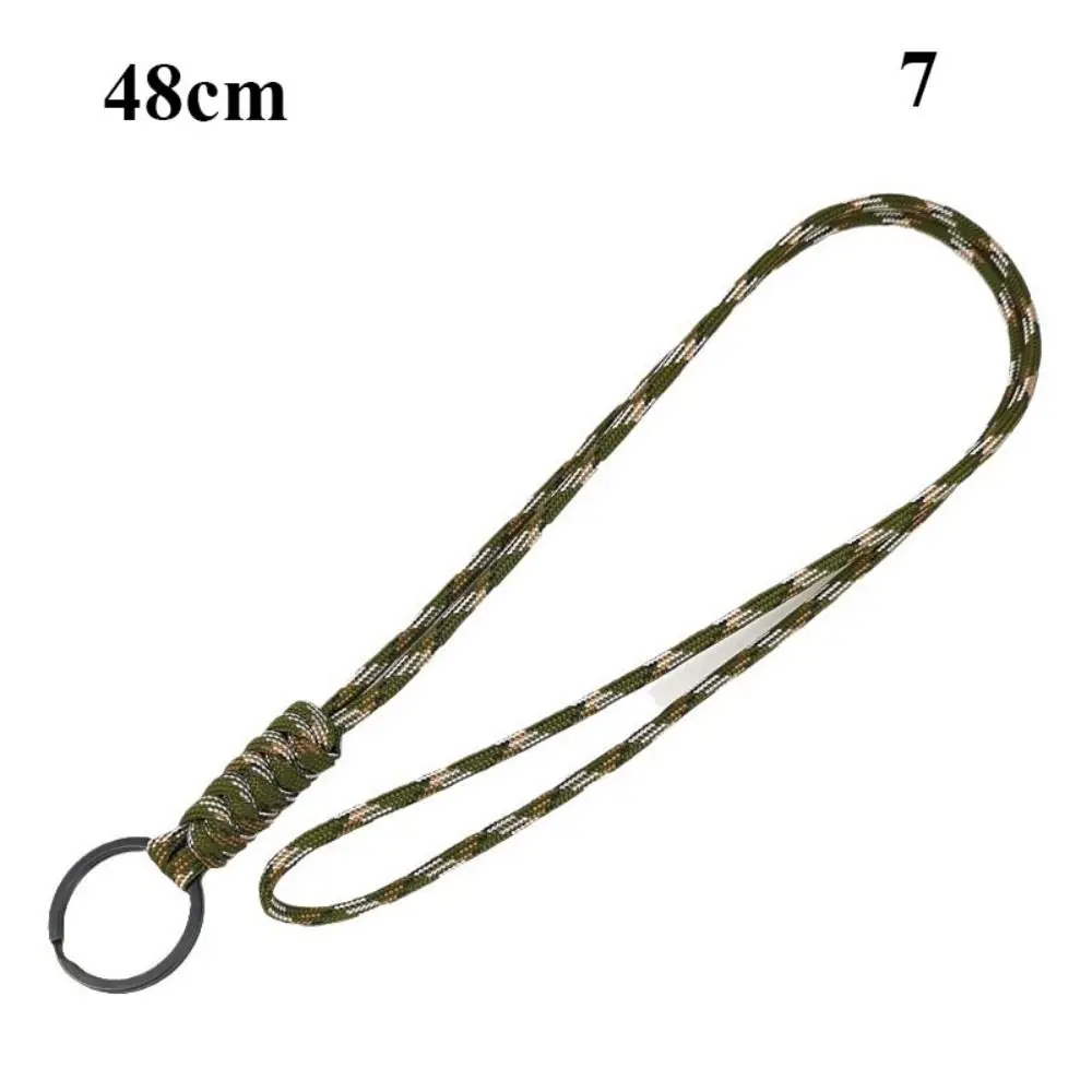 

New 48cm/20cm Paracord Keychain Lanyard Multi-function 20 Styles Round Buckle High Strength Lanyard Outdoor Tool