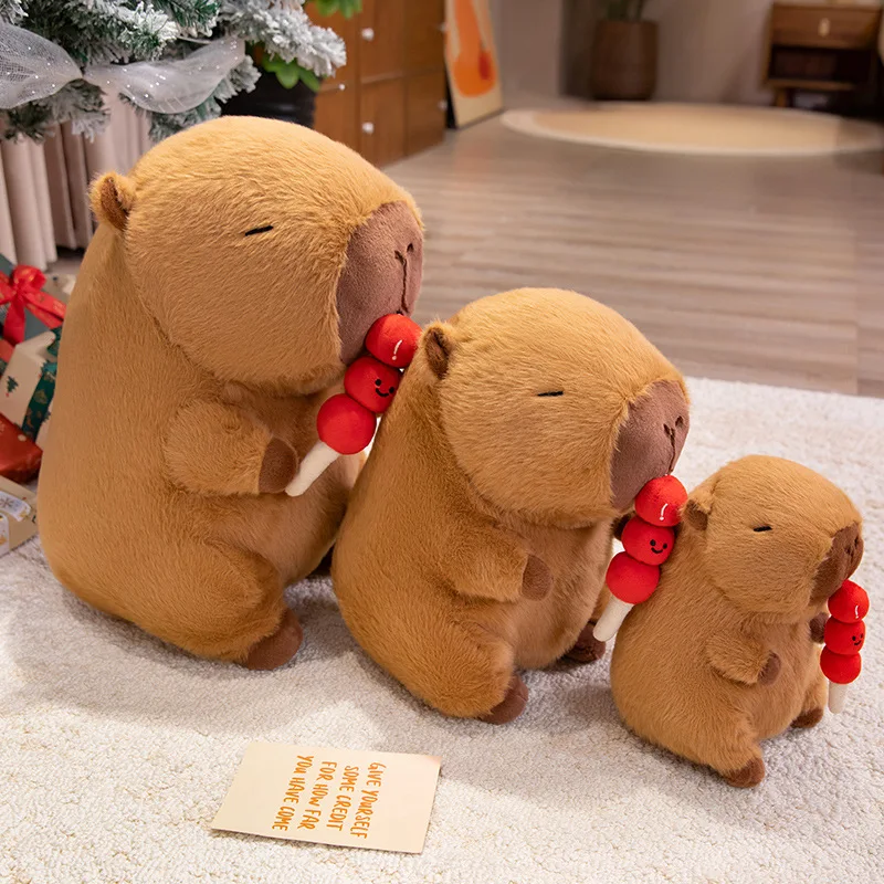 1Pc 23-45CM Nieuwe Kapibala Capybara Knuffel Kawaii Capybara met Sjaal Kussen Lelijke Cavia pop voor Verjaardagscadeau