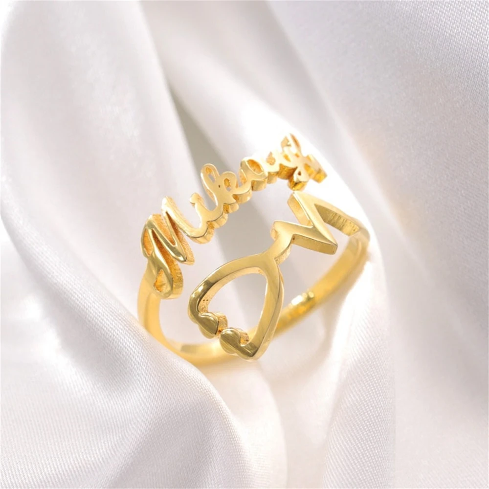 Medical Jewelry Custom Stethoscope Name Ring Adjustable Size Graduation Gifts Personalized Doctor Bijoux Femme