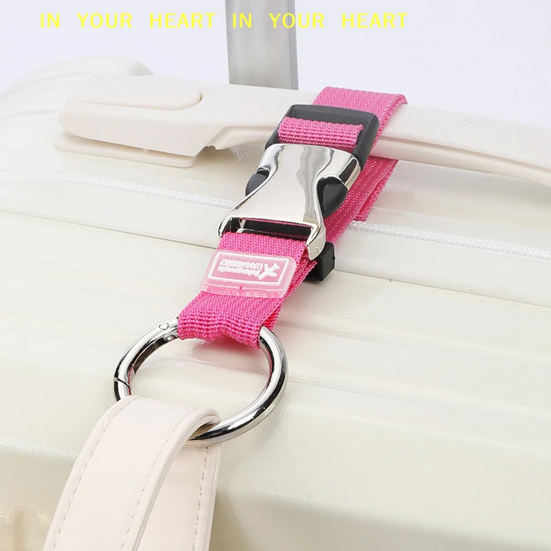 1Pcs Luggage Straps For Suitcases Metal Spring Clip Nylon Adjustable Suitcases Belts Luggage Belt For Carry On Bags Hook Strap