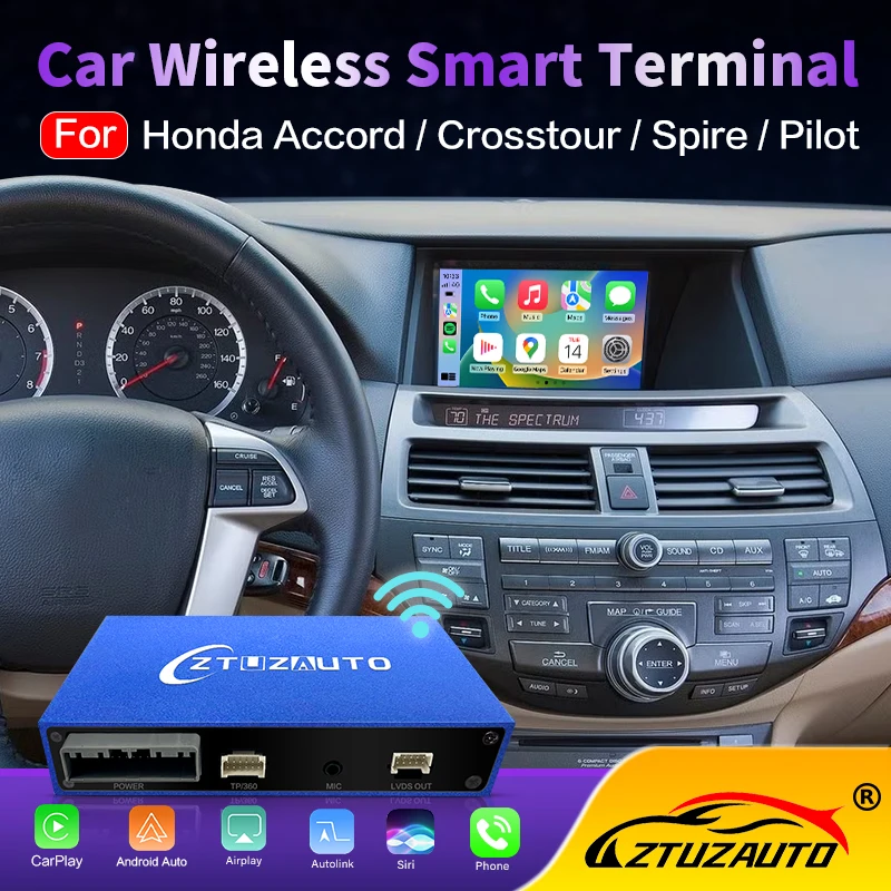 Newest Wireless Carplay Android Auto Module TV For Honda Accord/Crosstour/Spirior/Pilot Smart Car Systems Kit Accessories