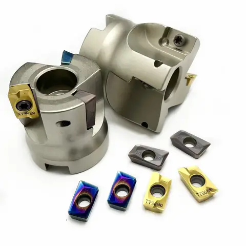 High Quality Machine Tools BAP400R 40-22-3T BAP 400R 50-22-4T Flute Face End Mill Flat Cutter 10pcs APMT1604PDER Carbide Inserts