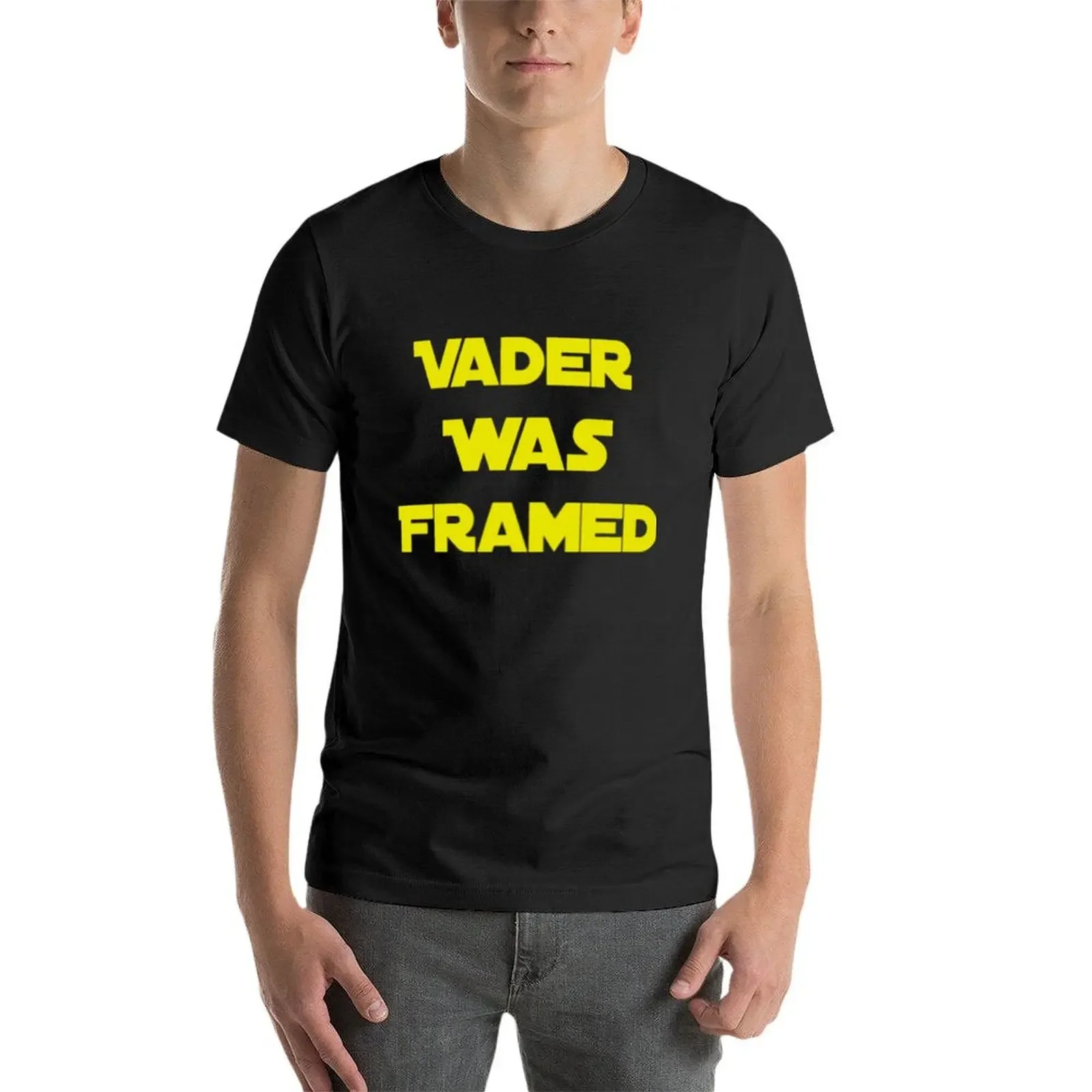 Vader Was Framed In Yellow On Black Background T-Shirt baggy shirts tees vintage cute tops t shirt men 100℅ cotton image 4