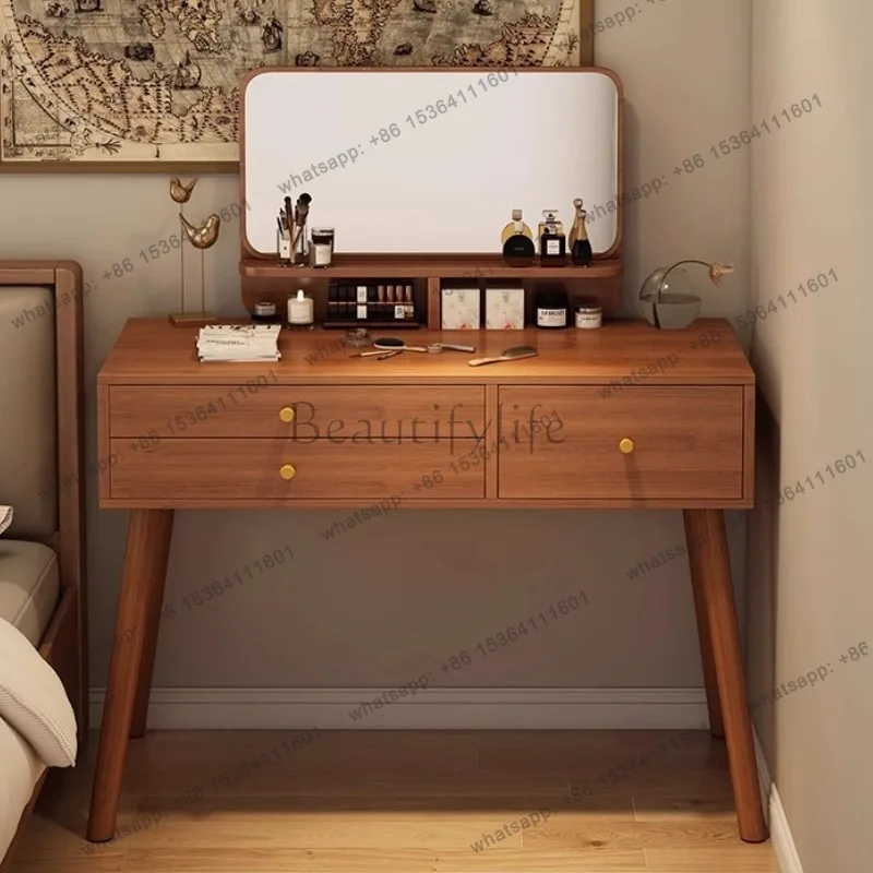 Modern Stool Vanity Table Cosmetics Wood Service Speaker Organizer Dressing Table Drawers Cabinet