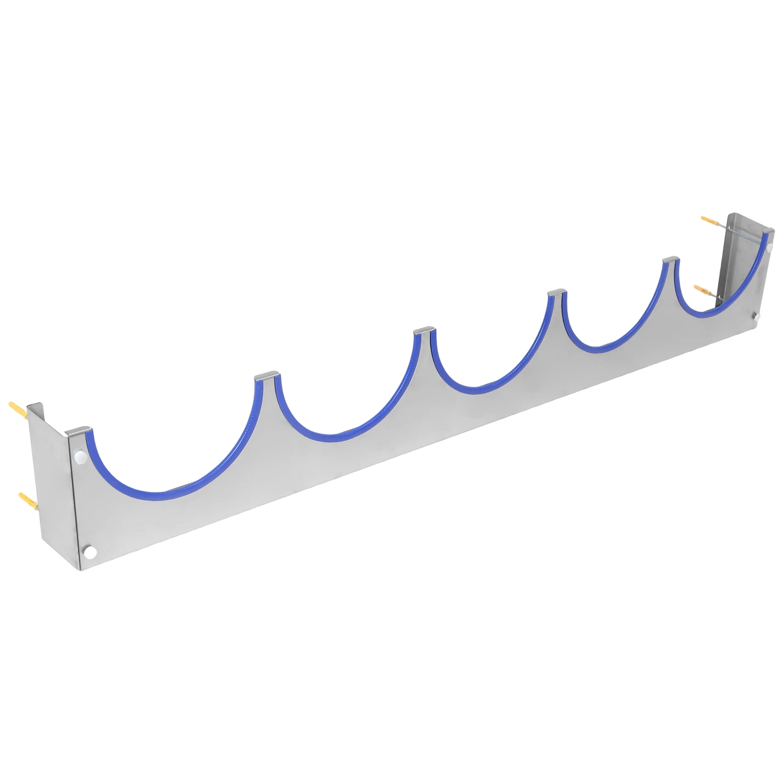 Paquete de 2 soportes de colocación de casco multicapa montados en la pared con tira de goma, soporte para casco, colgador de almacenamiento para sitios de construcción