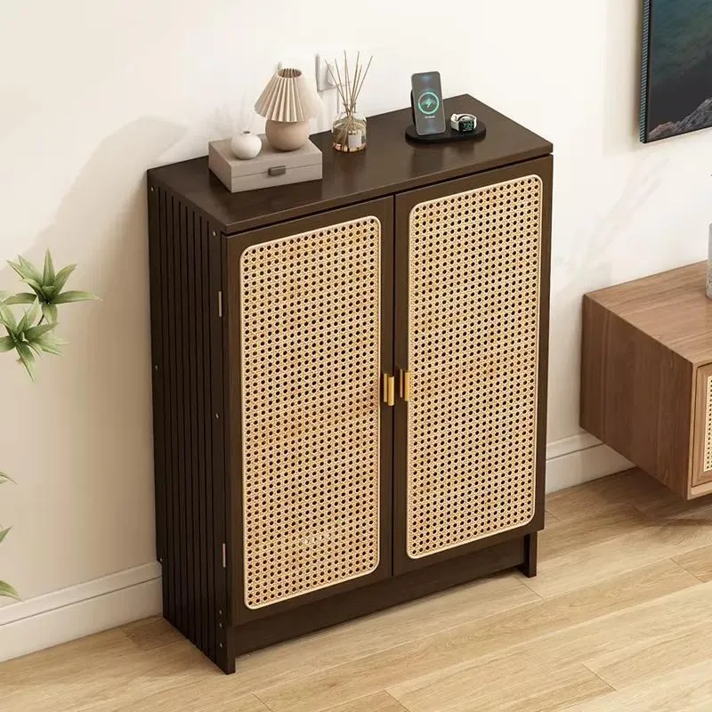 Wireless Router Cabinet Modern Floor Standing TV Console Ventilation WiFi Modem & Cable Organizer Minimalist Living Room