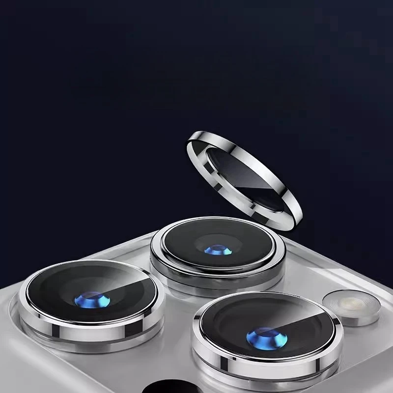 Metal Ring Lens Glass for iPhone 15 16 Pro Max 15pro Alloy Camera Protector Back Lens Film Cap Cover with Positioner image 3