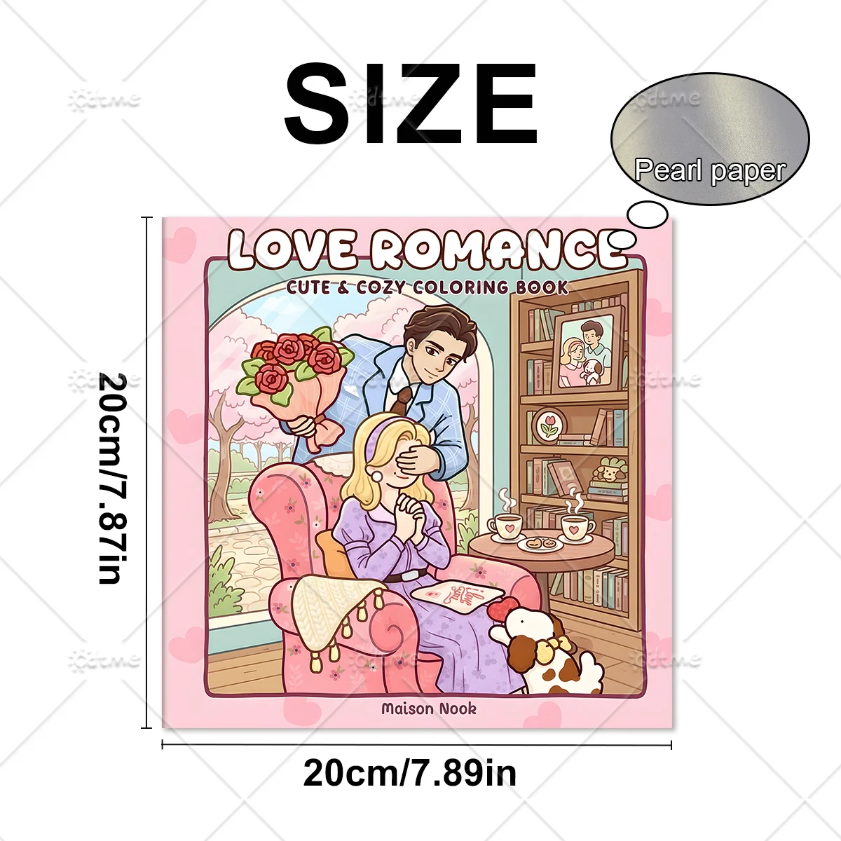 LOVE ROMANCE Malbuch mit Auffälligen und Einfachen Mustern für Erwachsene Niedliches Zeichenbuch Perfektes Geschenk für Partys und Geburtstage ﻿ – Detail 3