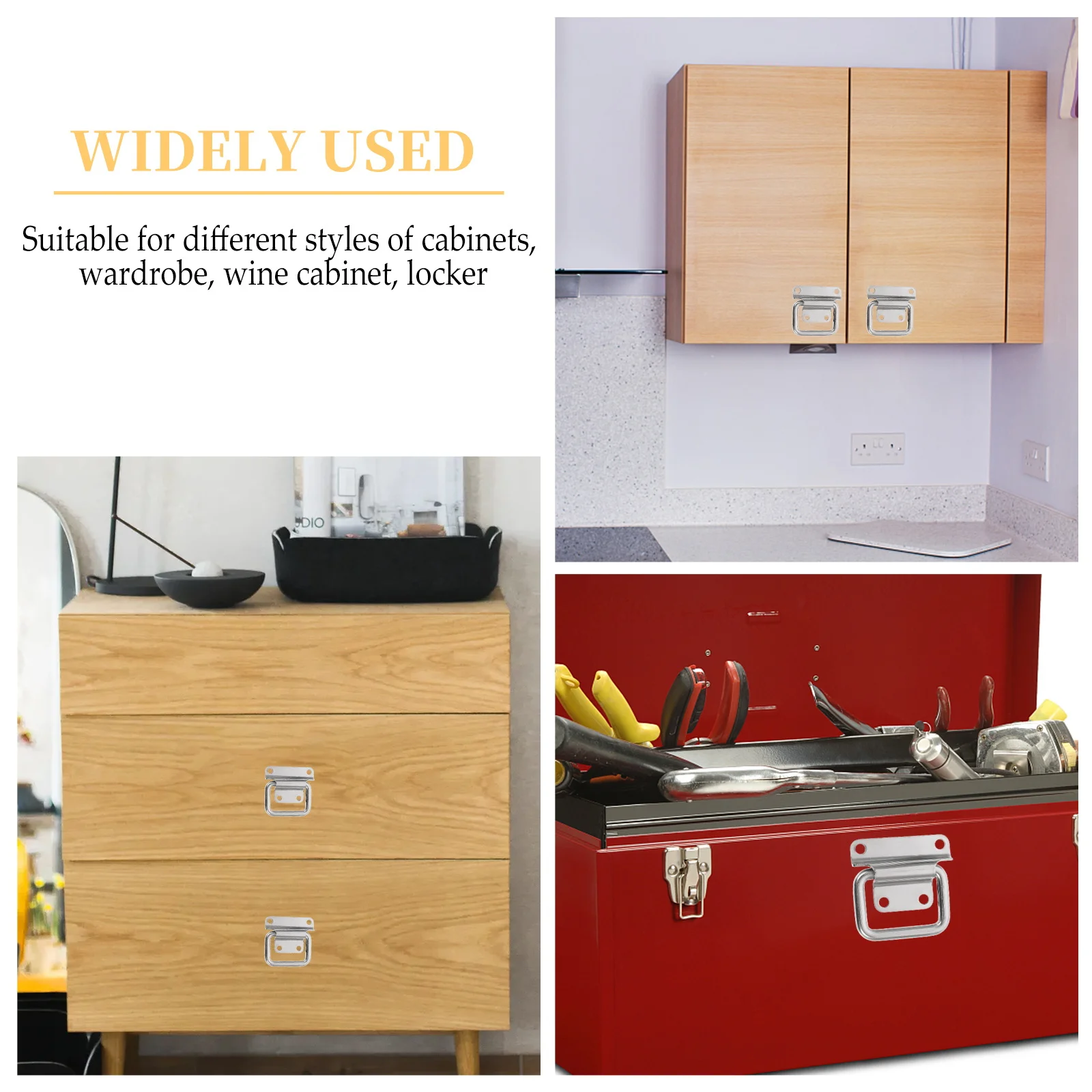 

1Pcs Tool Box Pull Handle Sturdy Metal Foldable Anti-Rust Heavy Duty Easy Install for Industrial Oven Test Chamber Automation