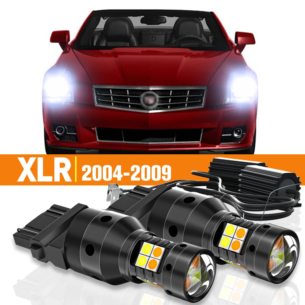 2x LED Dual Mode Turn Signal+Daytime Running Light DRL For Cadillac XLR 2004-2009 2005 2006 2007 2008 Accessories Canbus