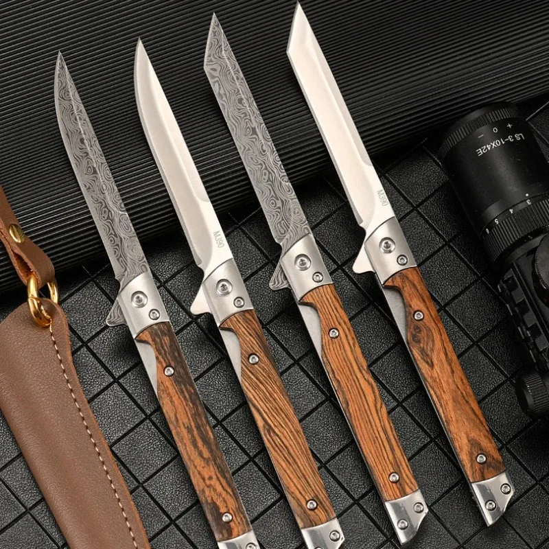 1PC outdoor high hardness folding knife, EDC pocket knife, sharp fruit knife, camping multi-purpose cutter and BBQ