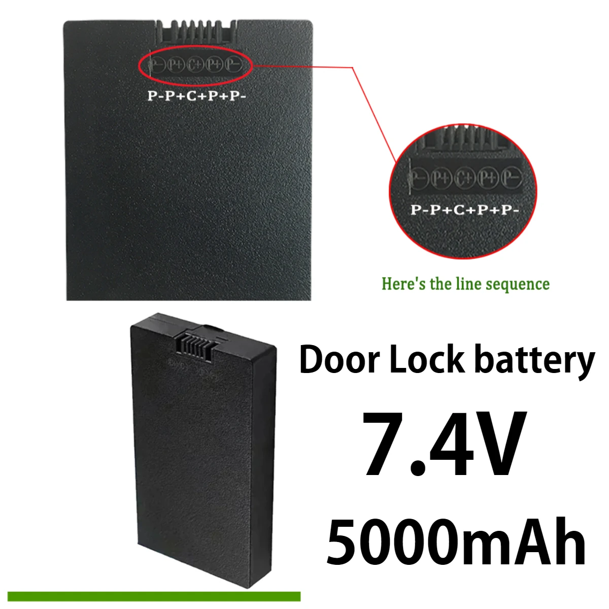 

2025 New Smart Door Lock Battery Lithium Polymer 7.4V Polymer Lithium5.0Ah for Xiaomi Bosch Haier Battery
