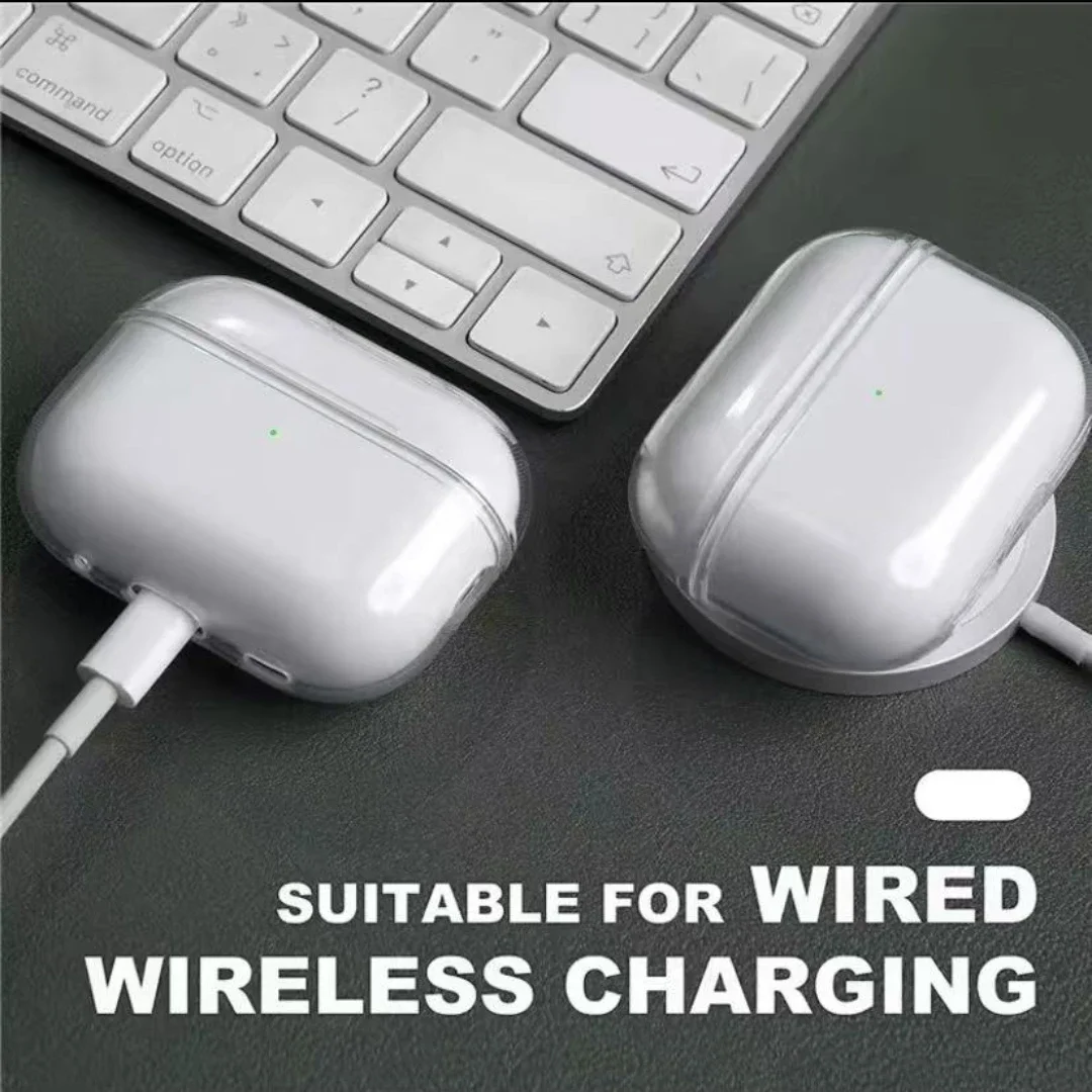 Clear Soft TPU Earphone Case with Lanyard Strap for Airpods Pro 3 2nd Generation Air Pods 4 2024 Gen Cover