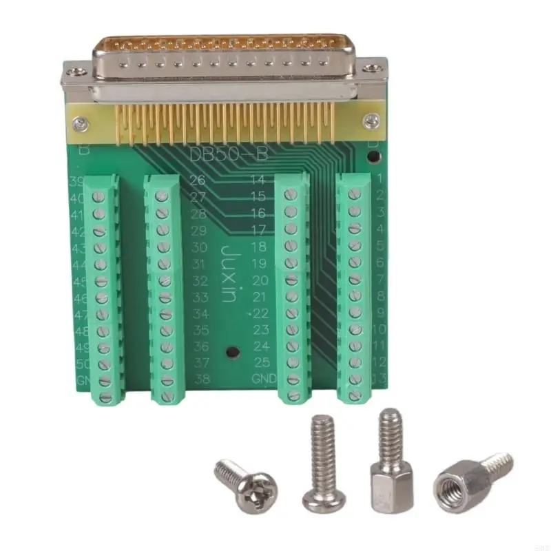 DB50 50Pin Female Male Header Terminal Block Module with Bolts Nut Hardware 83CF