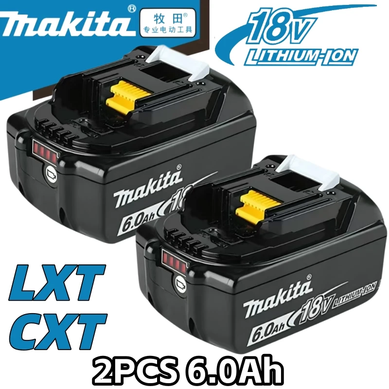 

Makita 18V Battery 6Ah, Replacement for Batterie Makita 18V, Lithium-Ion Battery with Overcharge Protection