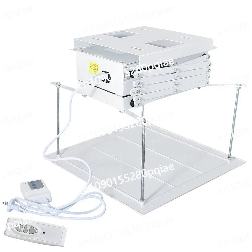 1set 1M Motorized Scissor Projector Lift Remote Control Electric Ceiling Mount Bracket For Cinema Church Hall School