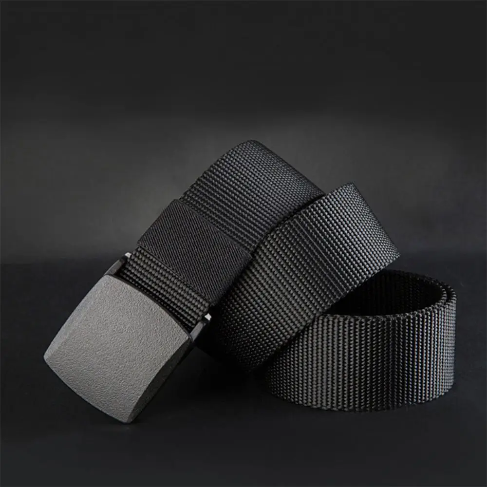 New Jeans High Quality Buckle Automatic Waist Outdoor Nylon Canvas Male Belt