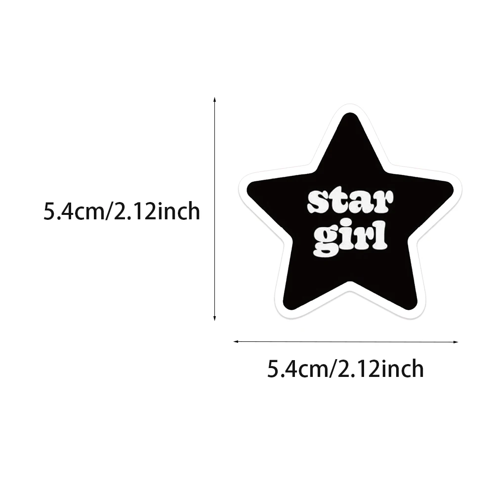 50PCS Creative Black Y2K Creative Stickers Premium Phone Cases Laptop Water Cups Refrigerator Desktop Waterproof Stickers image 4