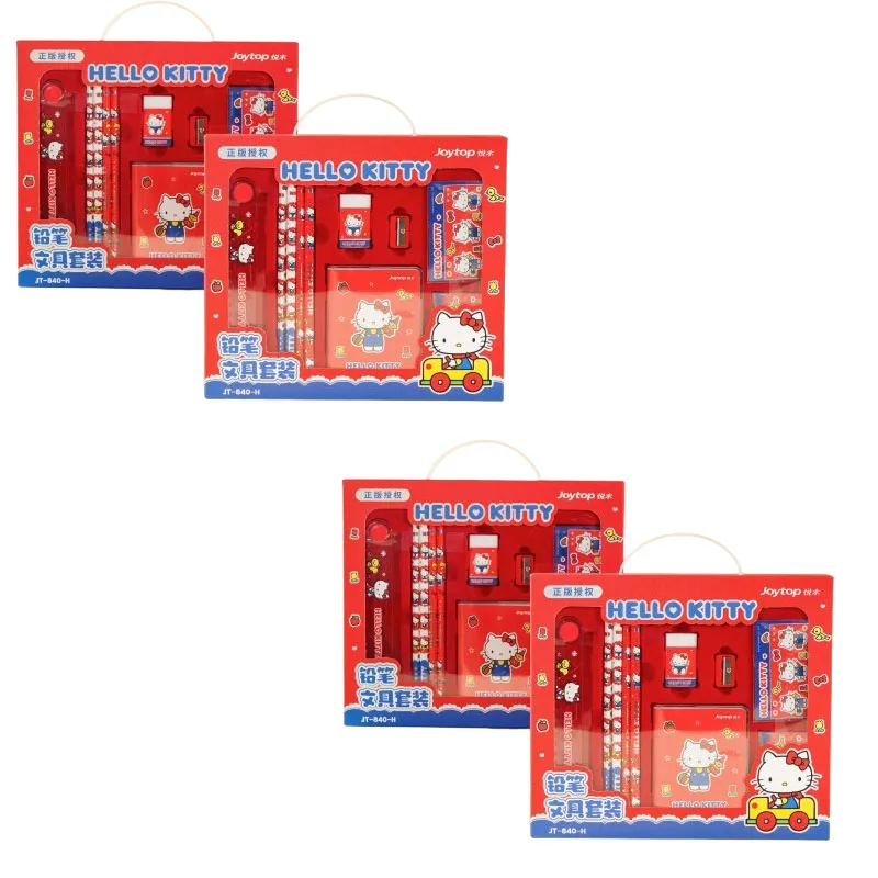 

Подарочная коробка для канцелярских принадлежностей Hello Kitty, милый мультяшный Kt Cat, студенческий обучающий комплект, школьные призы, рождественский подарок для девочек