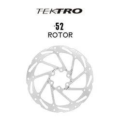 TEKTRO Bicycle Disc Brake Rotor TR-52 160mm/180mm For Mountain/Road Bicycle Stainless Steel 6-Bolt Rotor