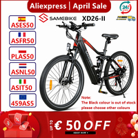 EU Stock Original Samebike XD26-II Electric Bike 750W 48V 14AH 26-inch Full Suspension Ebike Mountain Electric Bicycle